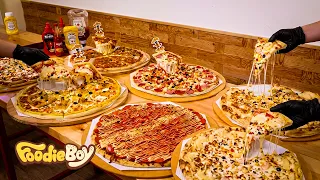 18-Inch XXXL Pizzas in Korea! | Making 6 Giant Pizzas from Scratch