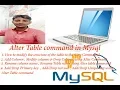 MySql Tutorial Hindi 8 Alter Command in MySQL in Hindi Add Column Modify Column Drop Column