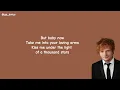 Download Lagu Ed Sheeran - Thinking Out Loud | And darling I will be loving you 'til we're 70 | Lyrics