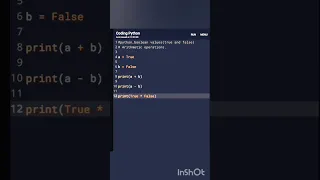 Python boolean values true and false Arithmetic operations