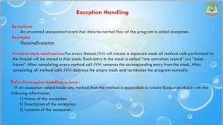 Lesson - 1 Exception Handling
