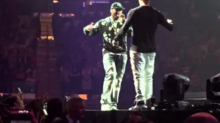 New Kids on the Block 50 cent and Mark Wahlberg Madison Square Garden