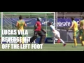 Field hockey reverse shot off the left foot by Lucas Vila