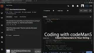 Learn Javascript Codewars 6 kyu Season 2 - Count Characters in Your String