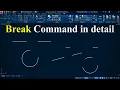 Break Command Tutorial in Detail for Beginners How to Use Break Command in AutoCAD