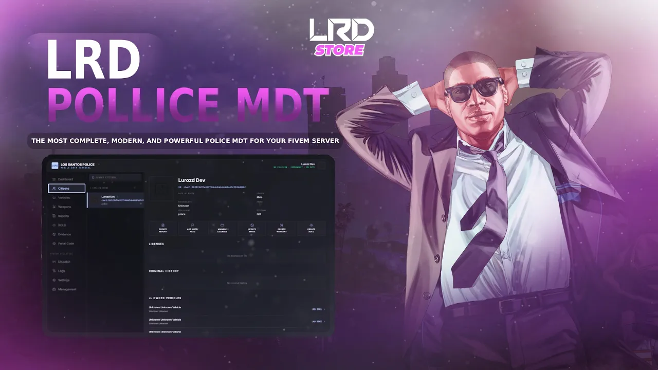 LRD POLICE MDT — Advanced FiveM Police MDT