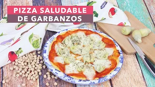 DEBES PROBAR ESTA PIZZA CASERA CON BASE DE GARBANZOS | Receta de pizza de alcachofas sin harinas
