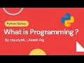 1 What is programming cloudyML