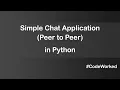Chat Application In Python
