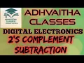 2 s Complement Subtraction Digital Electronics GATE IES UGC NETElectronic Science Adhvaitha Classes