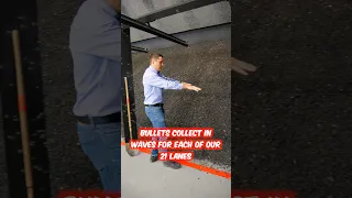 Waves of bullets collect for each lane in our gun range