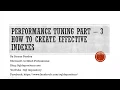 Tips to create effective indexes - SQL Server