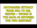 Databases Extract from DB2 to SQL Server - where is the data in between the two servers