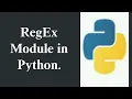 RegEx Regular Expression module in Python in Hindi