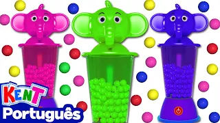 Aprenda Cores com Máquina de Pipoca 🔵 | Aprendizagem Divertida | Kent o Elefante