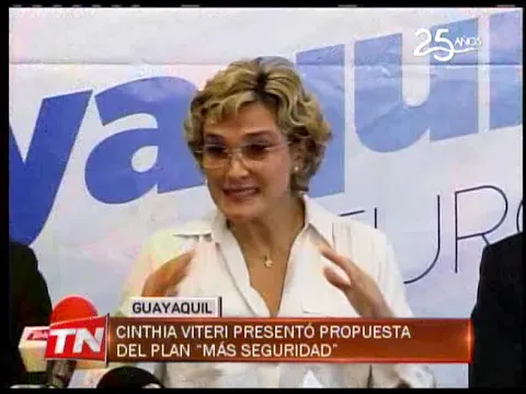 Cinthia Viteri presentó propuesta del plan Más Seguridad