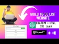 To-do list website development using auto develops a website 1 Minute