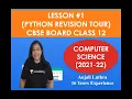 Lesson Valid Invalid Identifiers Python Revision Tour Class 12 CS CBSE Board Exams 2022
