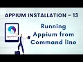 Running Appium from Command line Appium Installation for Android - 13