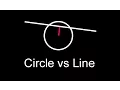 Intersection Between Line and Circle 2D Segment Collision Algorithm Java JavaScript C C