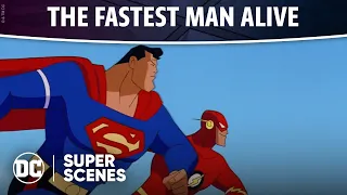 superman the animated series racing the flash super scenes dc