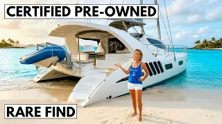SAIL SOLO 🤩 2021 Xquisite X5 Plus Sailing Liveaboard Catamaran Yacht Tour