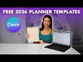 FREE 2026 Planner Templates in Canva The Best Printable Calendars Trackers Layouts