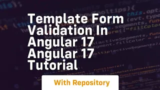 template form validation in angular 17 angular 17 tutorial