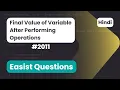 Final Value of Variable After Performing Operations Leetcode 2011 DSA