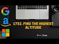 1732 Find the Highest Altitude Prefix Sum approach Easy to Understand Leetcode solution