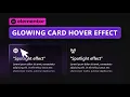 Create a Glowing Cursor Effect on Card Hover in Elementor No Pro Required