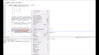 Java Tutorial Logical Not Operator