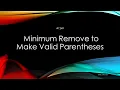1249 Minimum Remove to Make Valid Parentheses - Swift