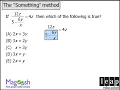 GRE Math Tricks: The "Something" Method for complicated equations