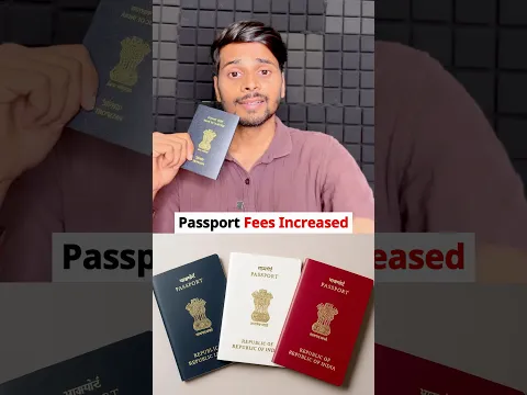 Indian Passport Fees Increased 😳 #passport #india #travel #citizenship