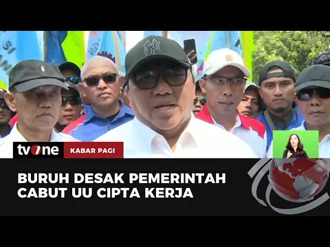 Buruh Unjuk Rasa Menuntut Pencabutan UU Cipta Kerja
