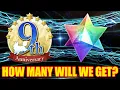 How many Saint Quartz will we get for Order 9th Anniversary