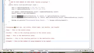 HOW TO COPY ARRAYS IN JAVA USING SYSTEM ARRAYCOPY