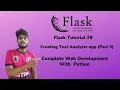 Creating Text Analyzer App in Flask part 3 Web Development With Python Flask Tutorial