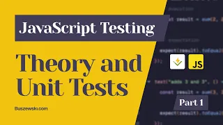 How to write UNIT TESTS in JAVASCRIPT