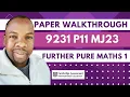 A Level Further Maths Solved Paper 9231 May - June 2023 P11