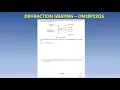AICE PHYISCS - DIFFRACTION GRATING ON18P22Q5