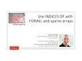 Using FORALL - INDICES OF with sparse arrays