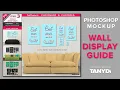 White Leather Sofa Interior R35 Poster Wall display guide 24x36 20x30 16x24 Photoshop Mockup