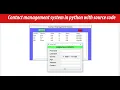 Contact management system in python with source code