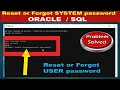 ORACLE - How to Reset or Forgot SYSTEM password