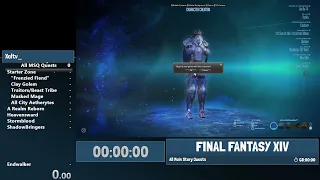 FF14 All MSQ speed run in 68 01 42 ARR part 1