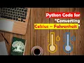Learn Python in Tamil Celsius to Fahrenheit Conversion in Tamil TAMIL