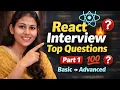 React JS Interview Questions Basic to Advanced Part 1 Crack Frontend Interviews