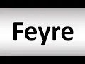 How to Pronounce Feyre A Court of Mist and Fury ACOTAR
